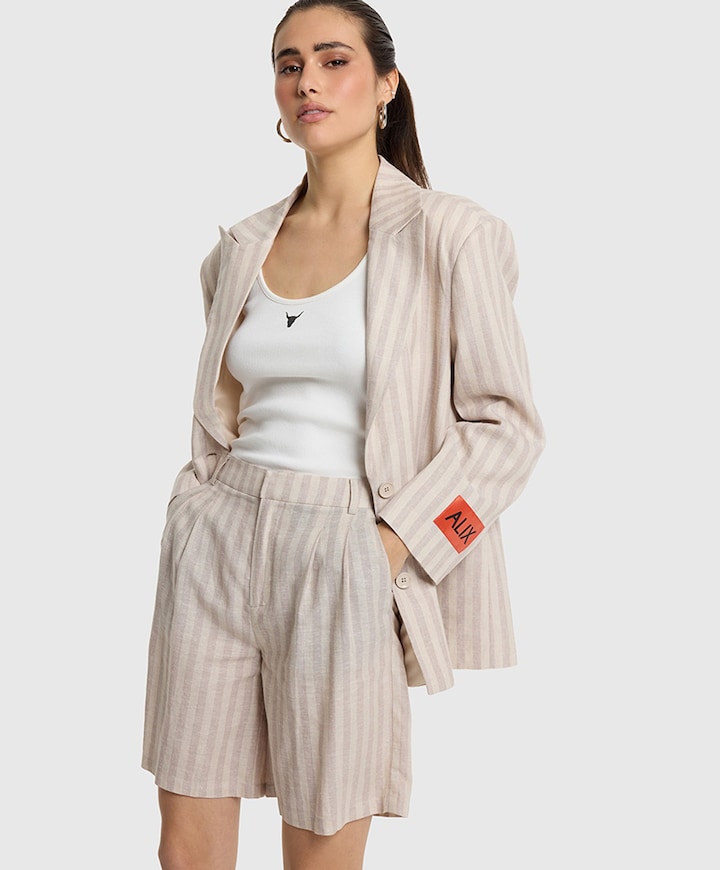 Dames blazer beige