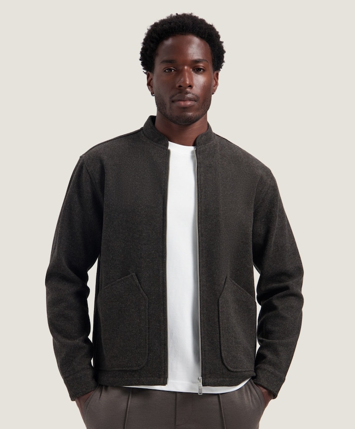 Heren overshirt bruin
