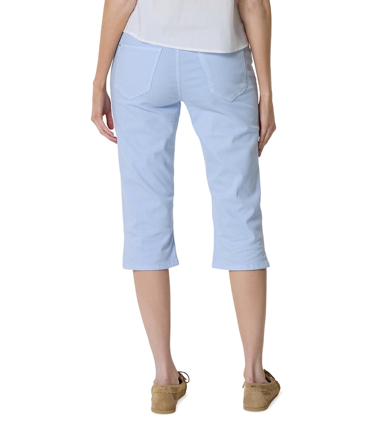 5-Pocket Slim dames capri broek blauw