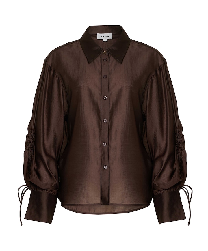 Dames blouse bruin