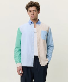 Heren overhemd lange mouw blauw