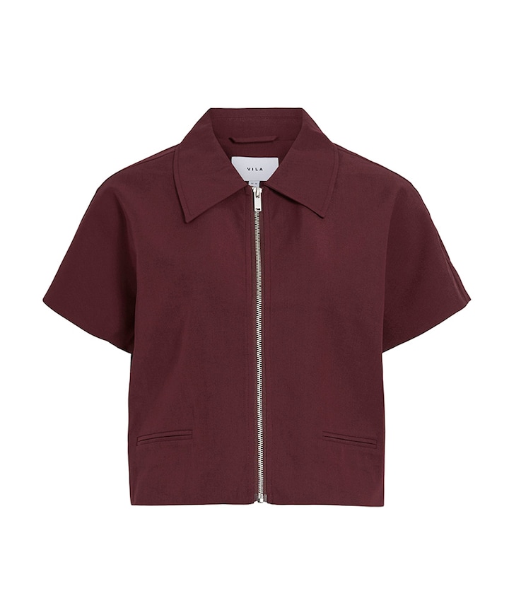 Dames vest bordeaux