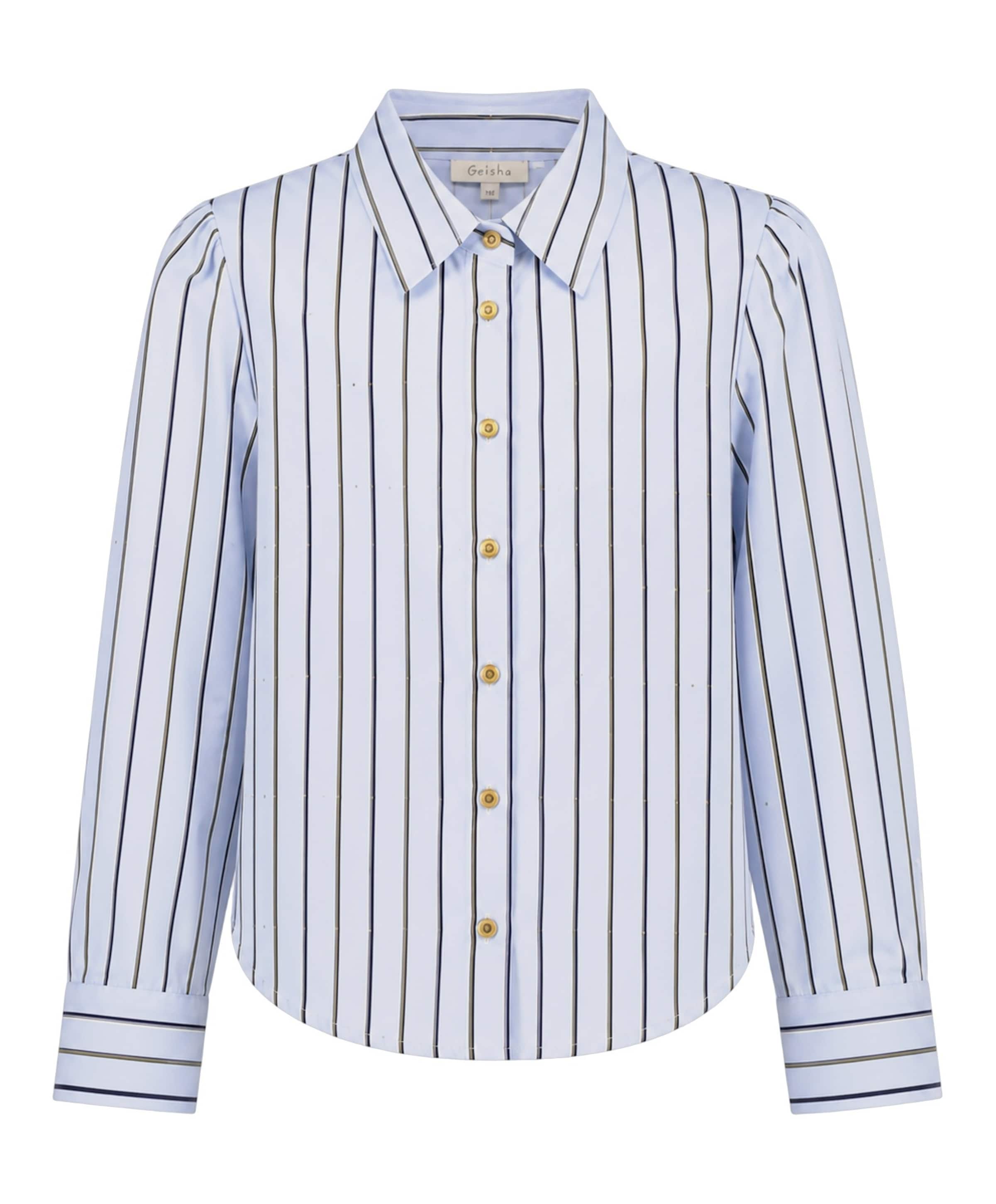Meisjes blouse lange mouw blauw