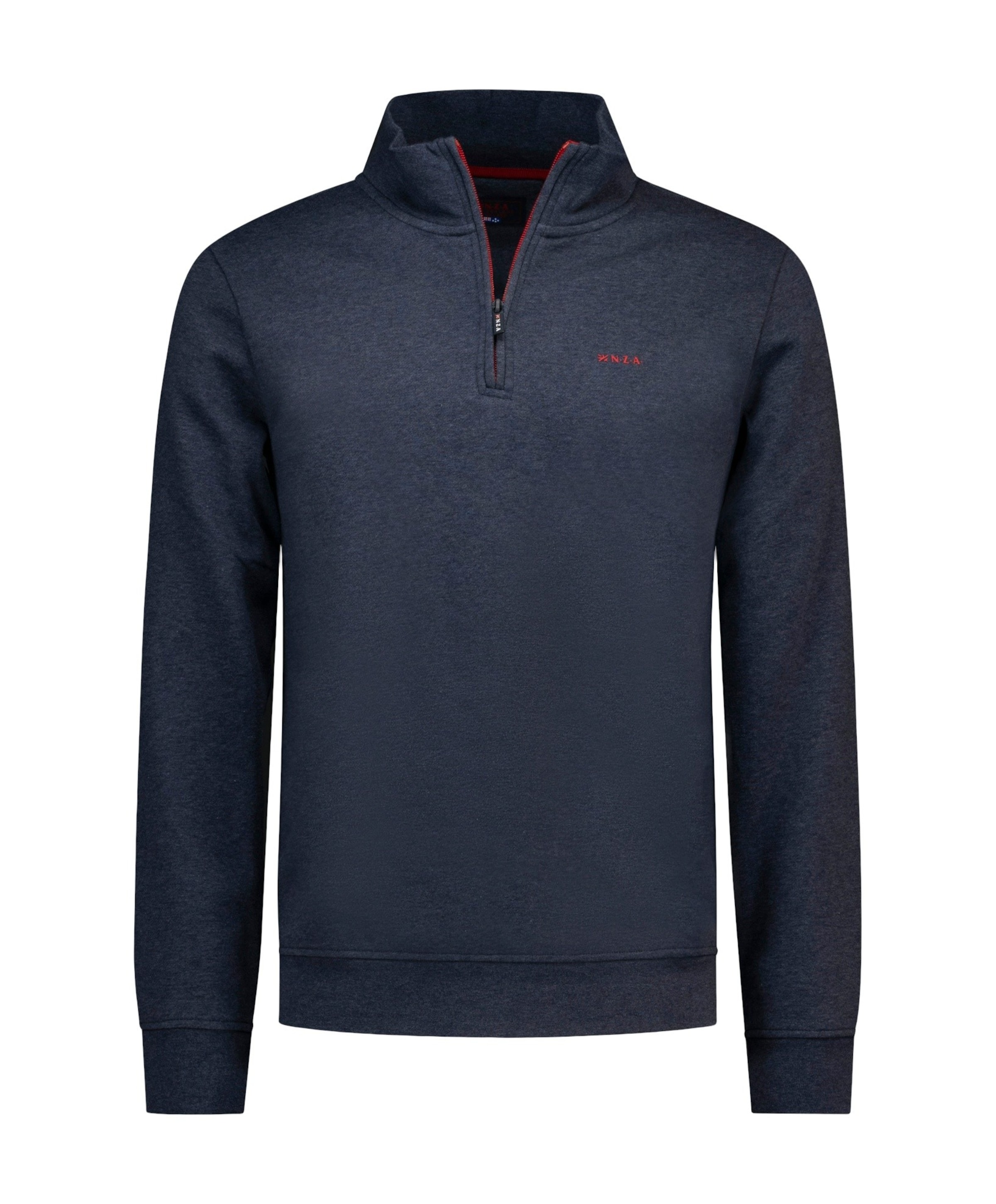 Heren trui met rits blauw