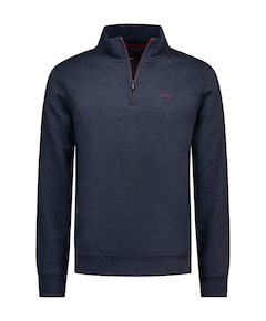 Heren trui met rits blauw