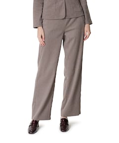Wide leg dames broek beige