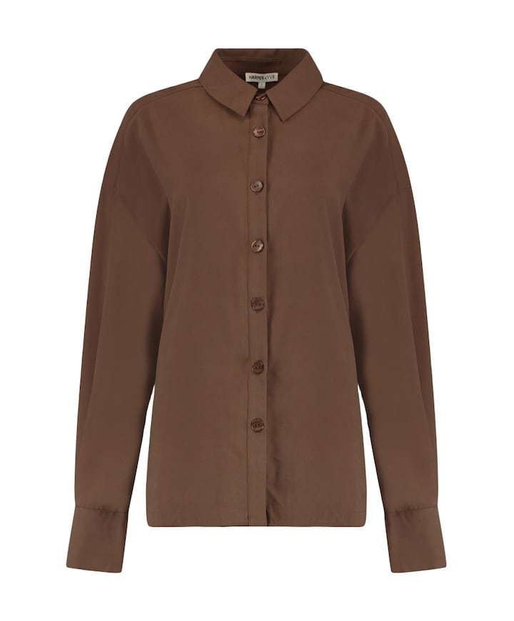 Dames blouse bruin