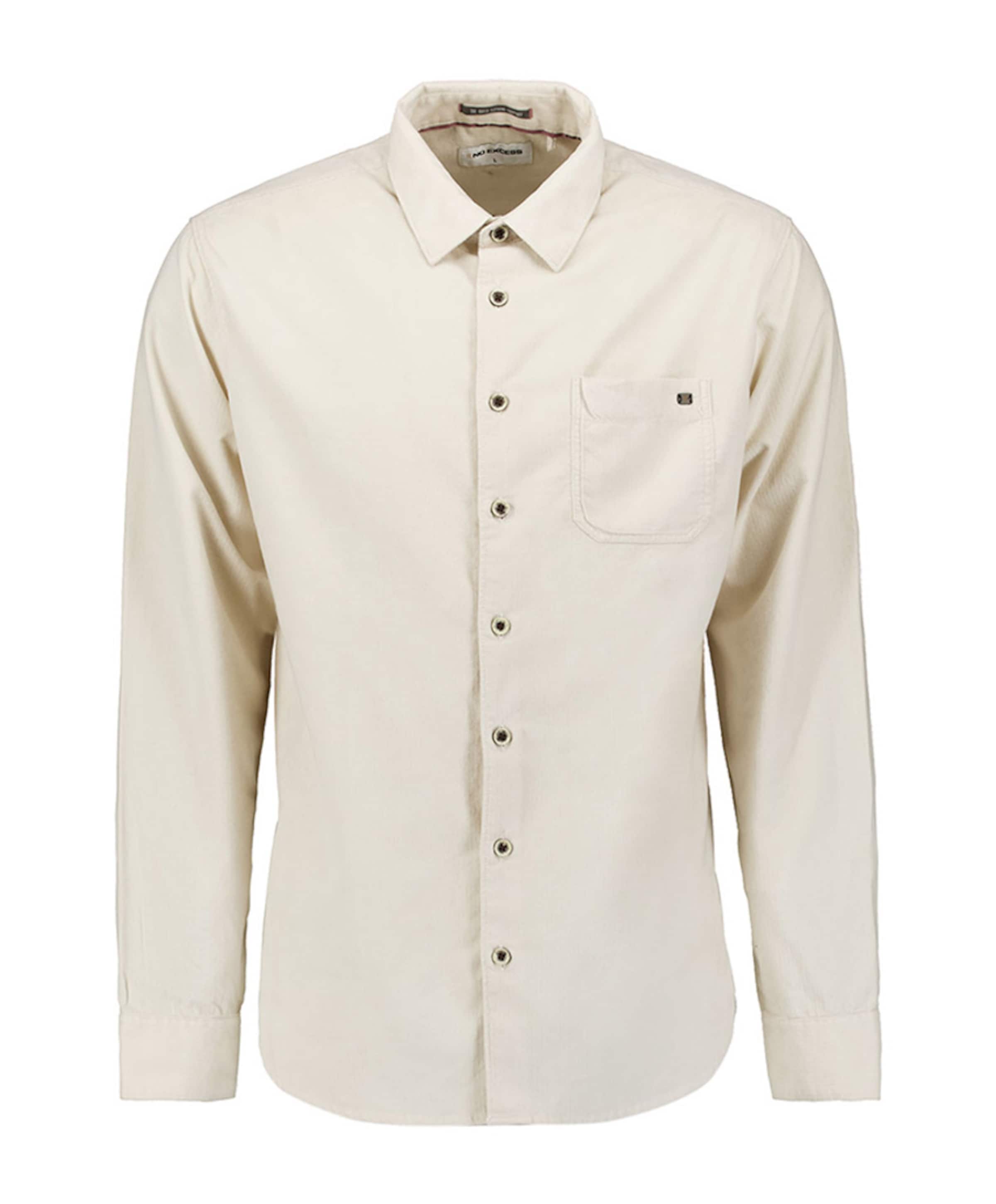 Heren overhemd lange mouw beige