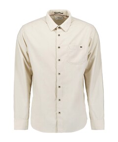 Heren overhemd lange mouw beige