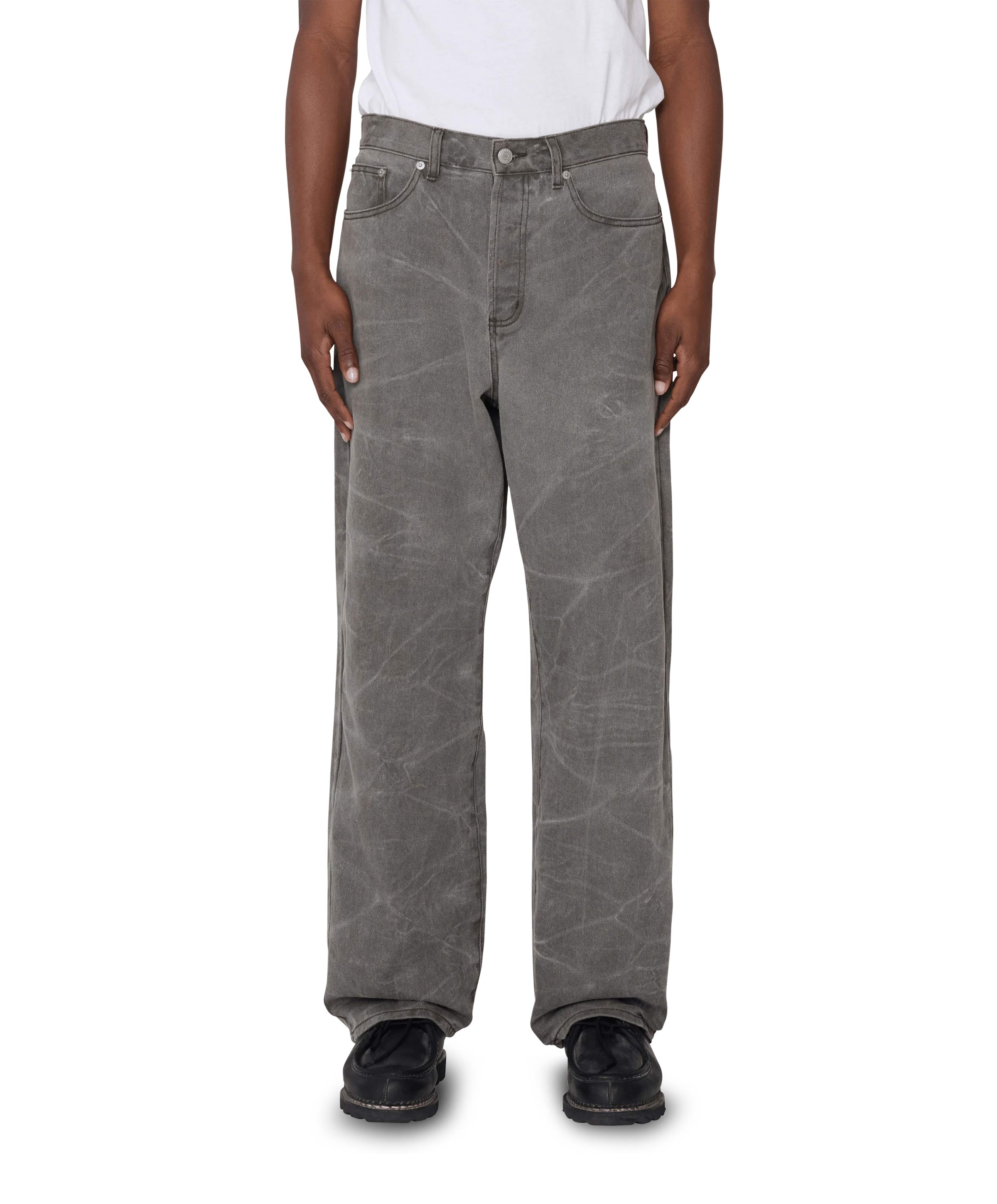 Obey Wrinkle Baggy Denim heren jeans zwart