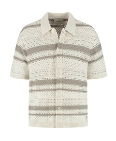 Heren polo korte mouw zilver