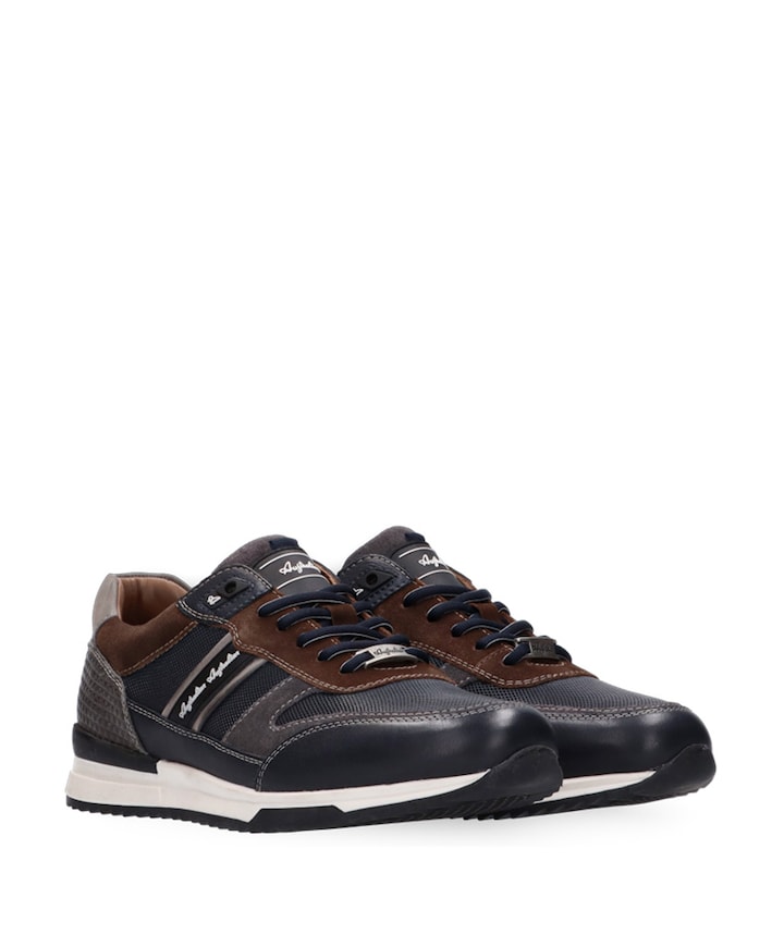 Filmon leather heren sneakers blauw
