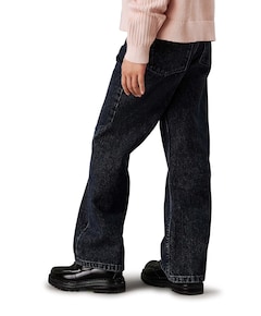 HR WIDE LEG BLUE BLACK RGD DENIM jeans blauw