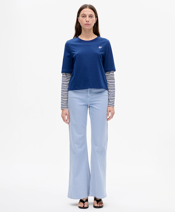 Dames longsleeve blauw