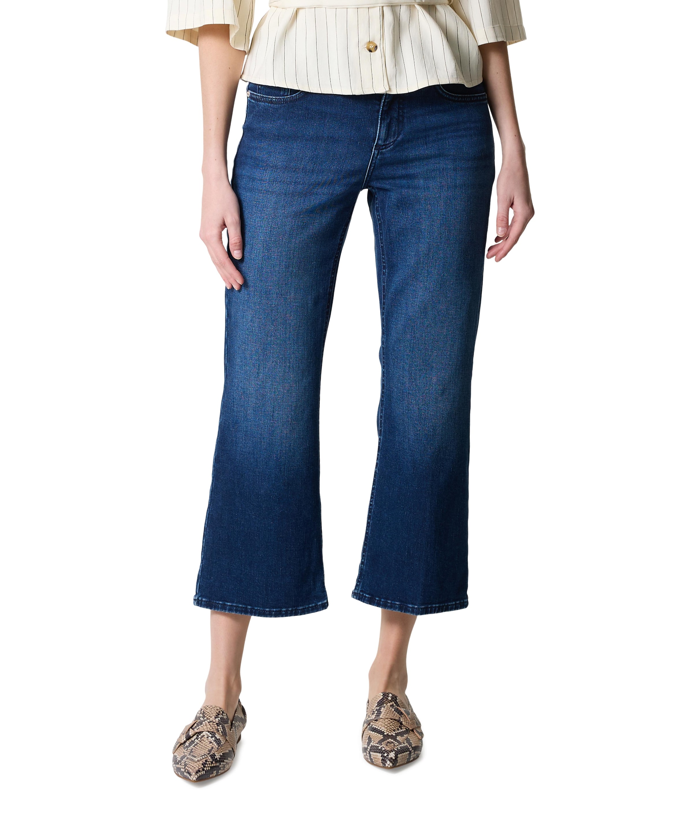 7/8 dames jeans blauw