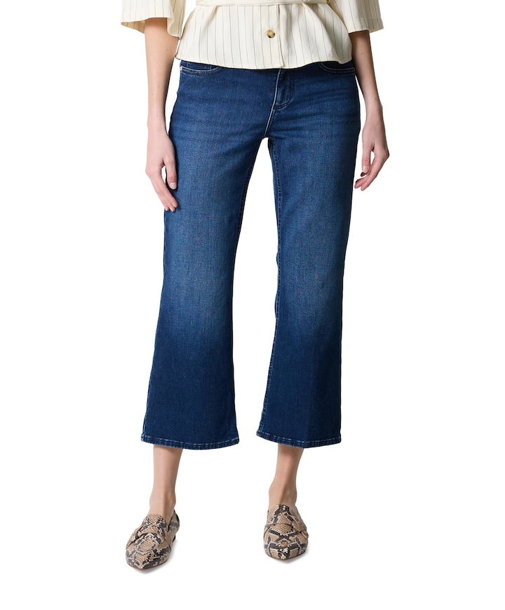 7/8 dames jeans blauw