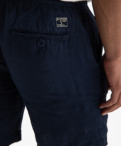 Loner Linen Short heren korte broek blauw