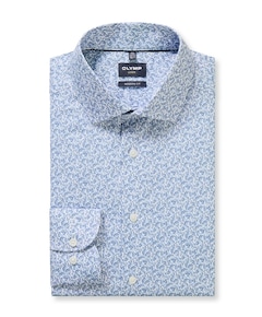 Heren overhemd extra lange mouw blauw