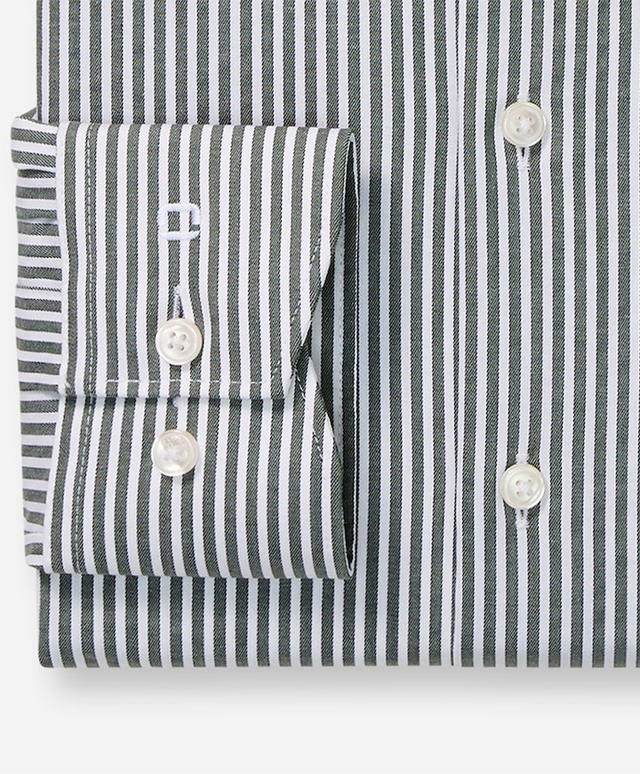 Heren overhemd lange mouw groen