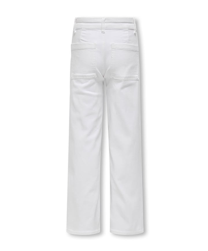 KOGSYLVIE CLEAN WIDE LEG WHITE PIM meisjes broek wit
