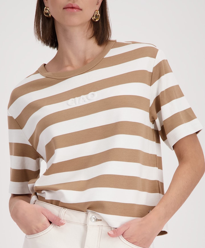 Dames T-shirt beige