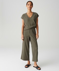 Mileni crinkle dames broek groen