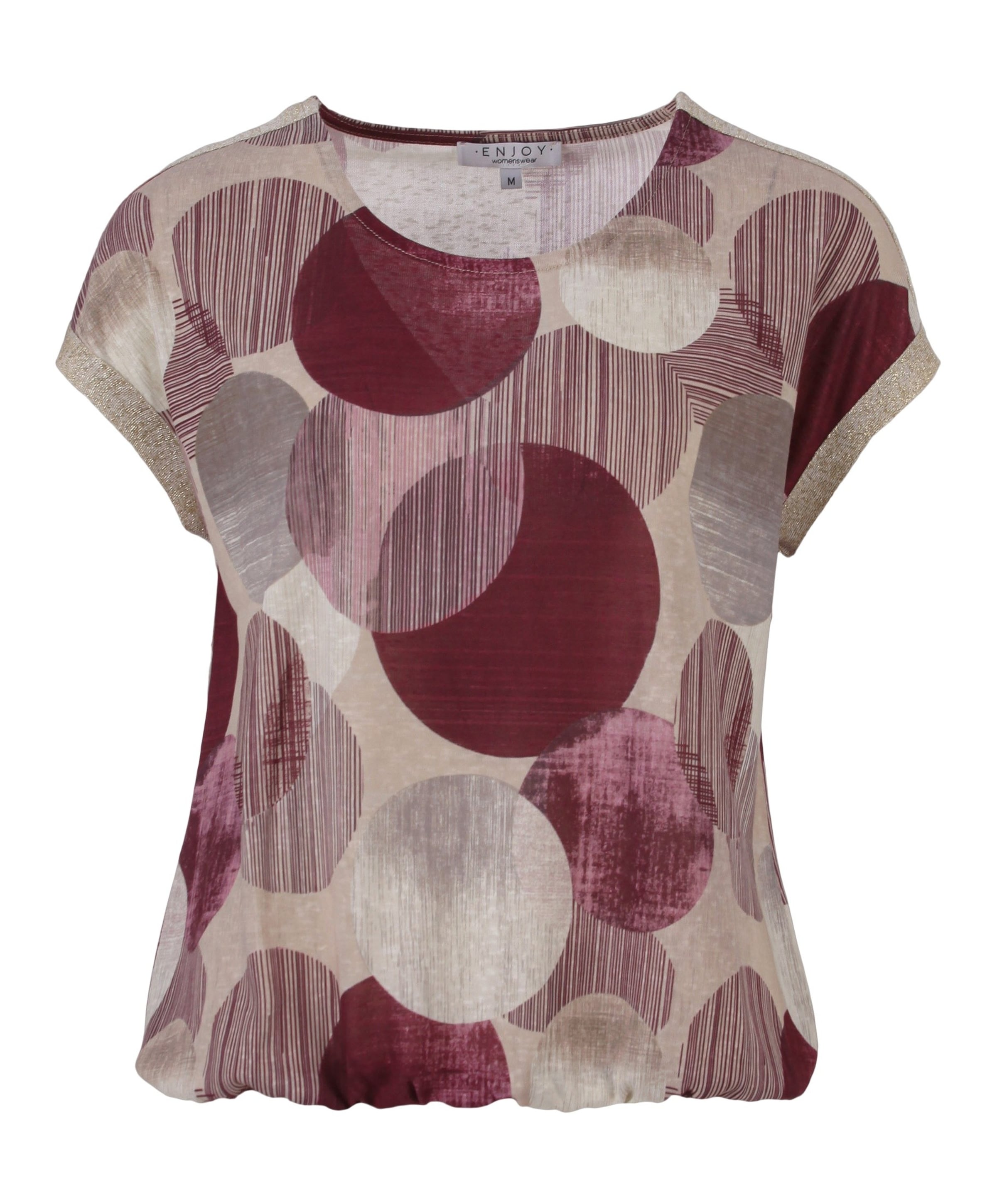 Dames T-shirt bordeaux
