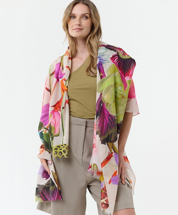 Dames sjaal multicolor