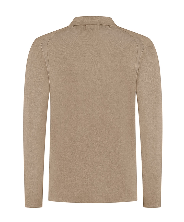 Heren polo beige