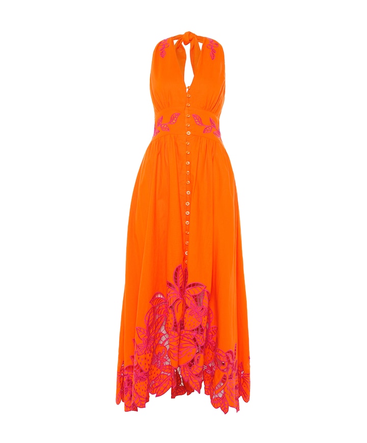 Dames jurk oranje