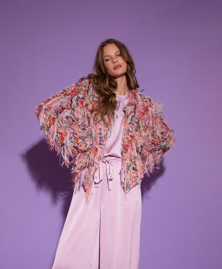 Dames vest multicolor