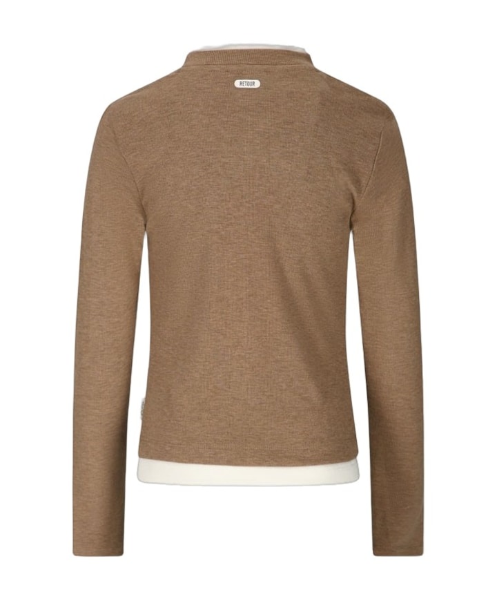 Meisjes longsleeve bruin