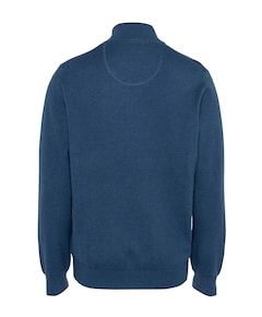 Heren trui met rits blauw