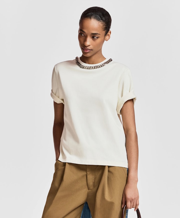 Dames T-shirt ecru