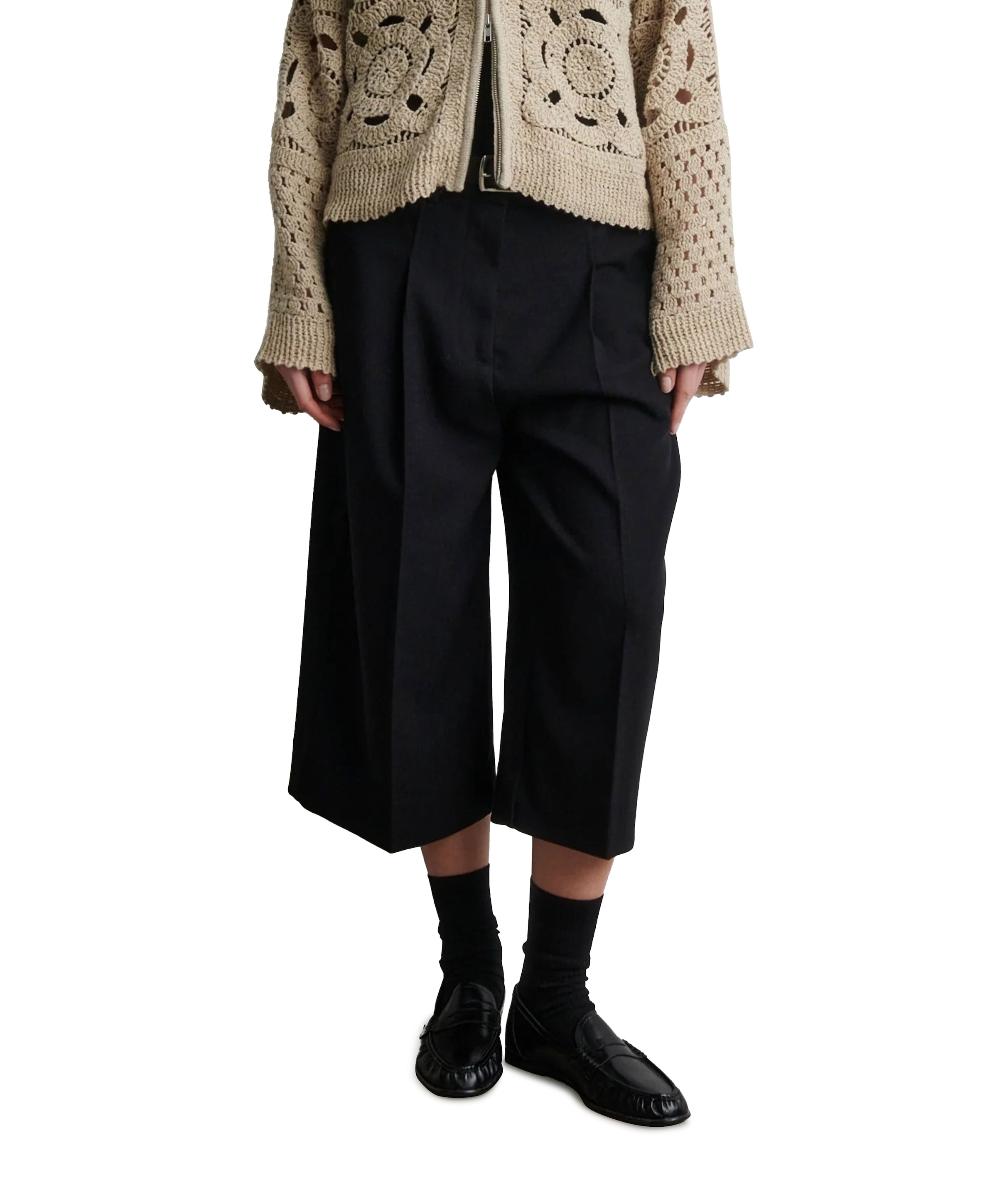 Sella Cropped dames broek zwart