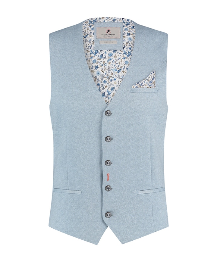 Heren gilet blauw