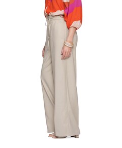 Wide dames broek beige