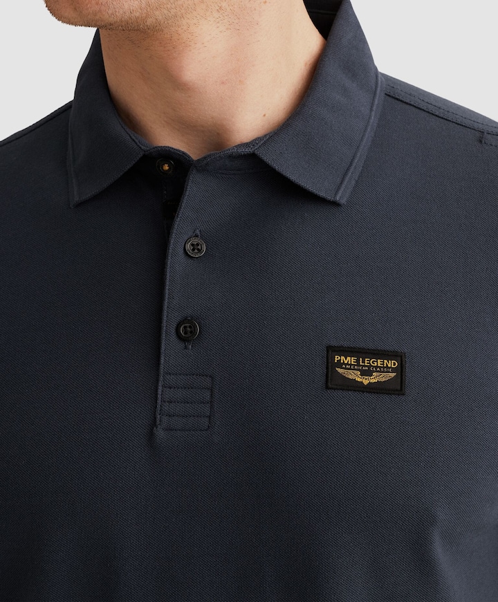 Heren polo blauw