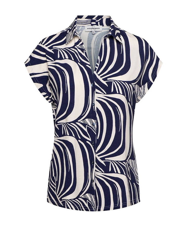 Dames blouse blauw