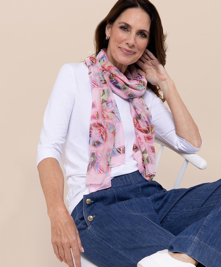 Dames sjaal roze