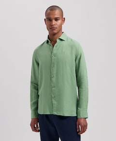 Heren overhemd lange mouw groen