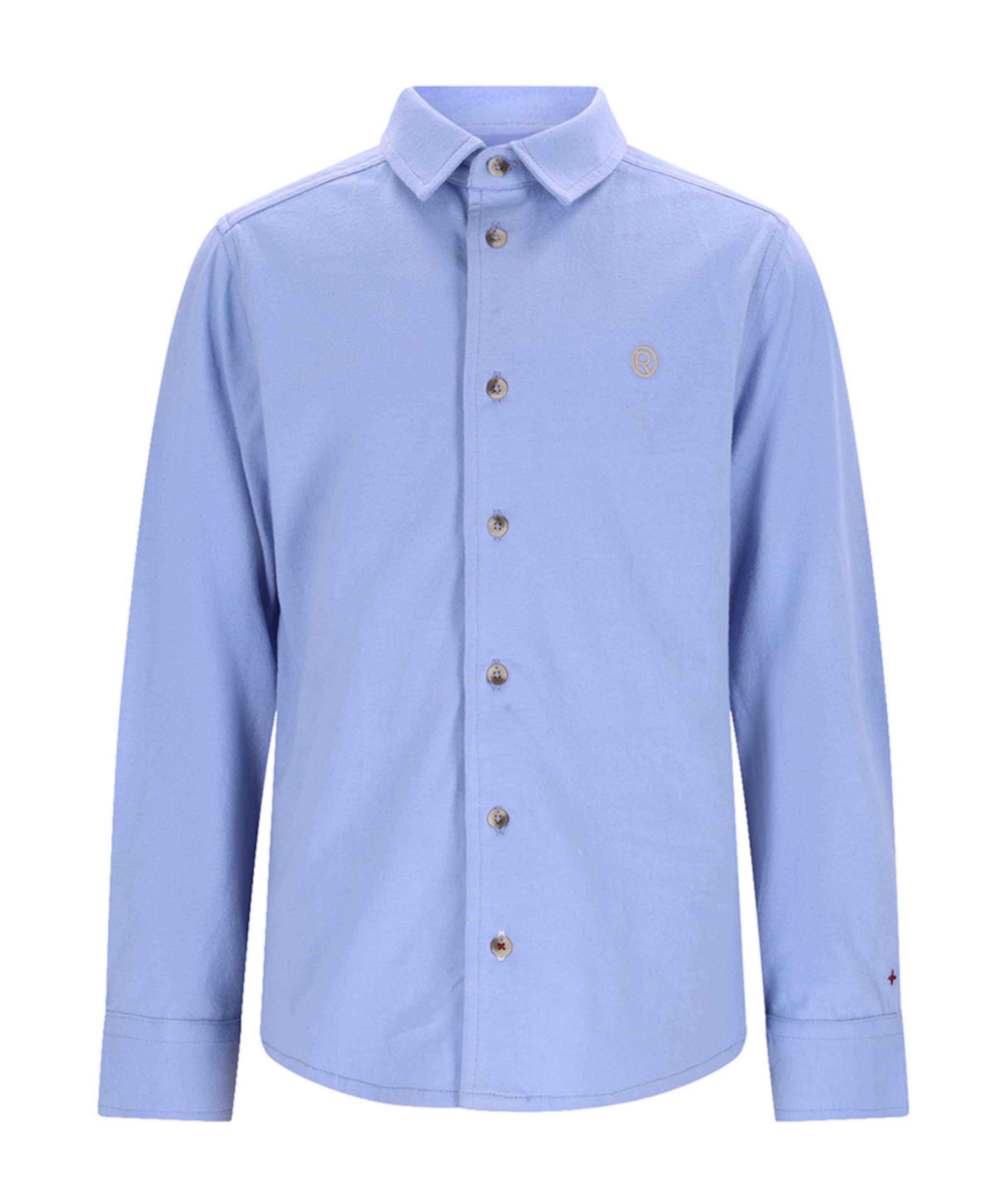 Jongens overhemd lange mouw blauw