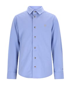 Jongens overhemd lange mouw blauw