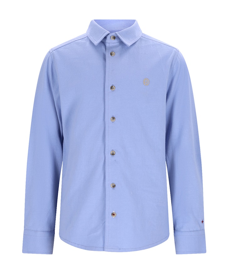 Jongens overhemd lange mouw blauw