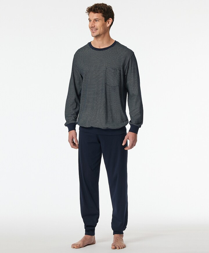 Heren pyjamaset blauw