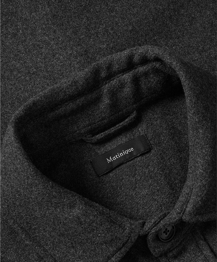 Heren overshirt grijs