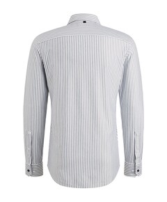 Heren overhemd lange mouw blauw