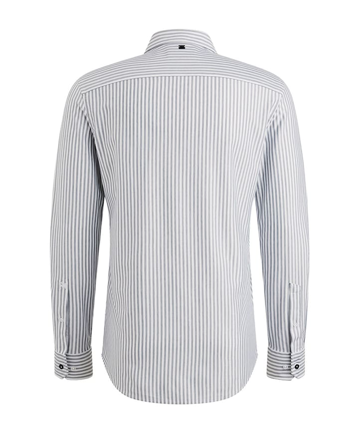 Heren overhemd lange mouw blauw