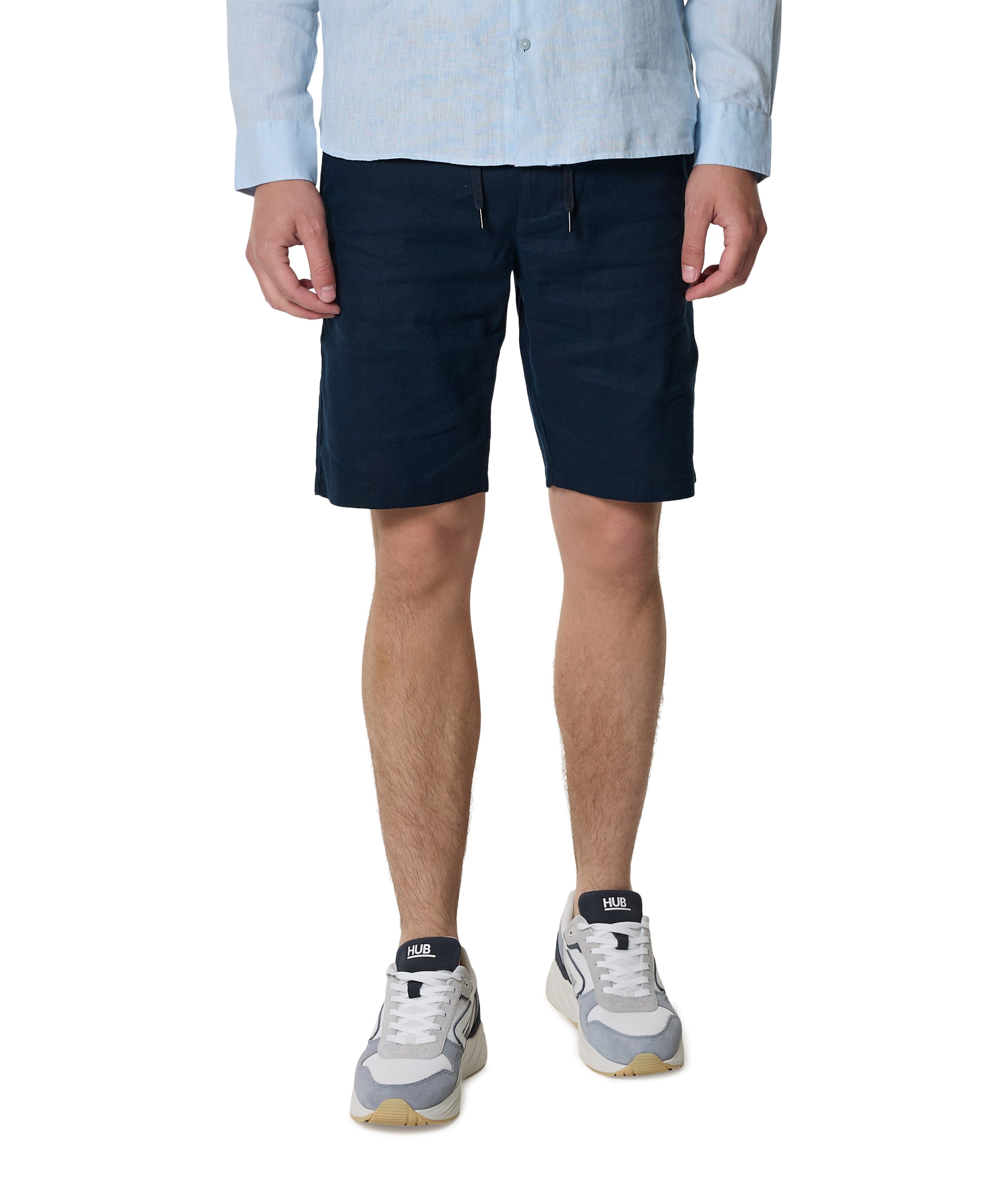 Chino_Tapered_DS_3S 10278458 0 heren korte broek blauw