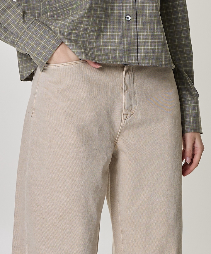 Brave barrel leg dames jeans beige
